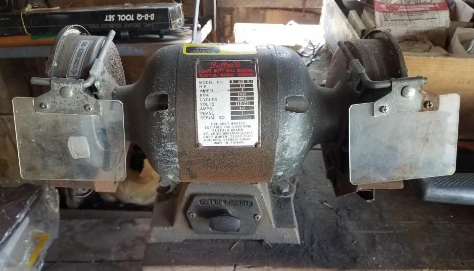 Buffalo Heavy Duty Bearing Electric Bench Grinder Kraft Auction