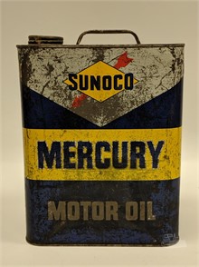 Vintage Sunoco Mercury 2 Gal Motor Oil Can Other Items For