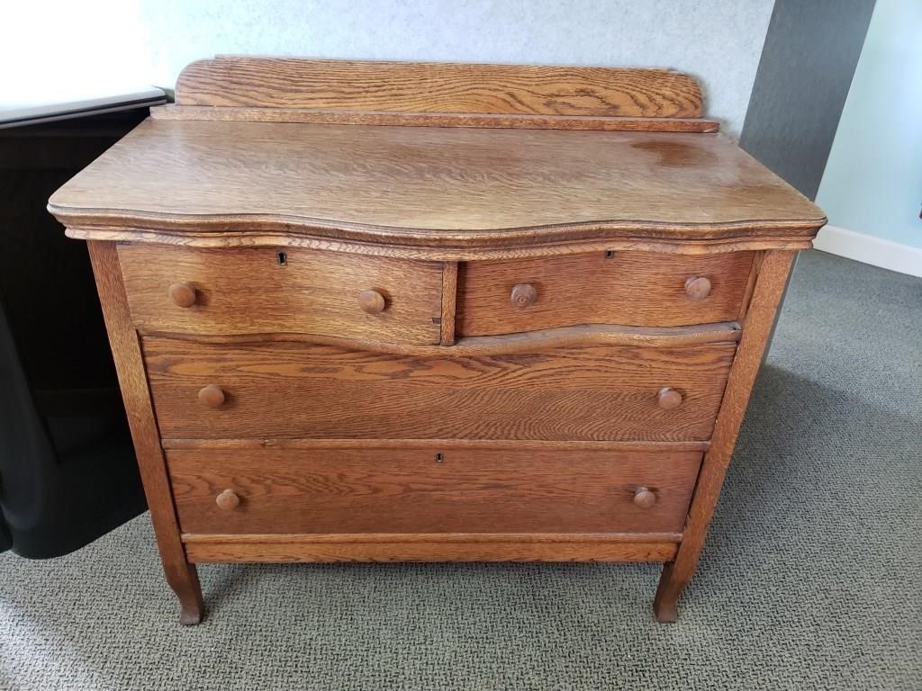 Antique Oak 4 Drawer Dresser Richard A Olson Associates Inc