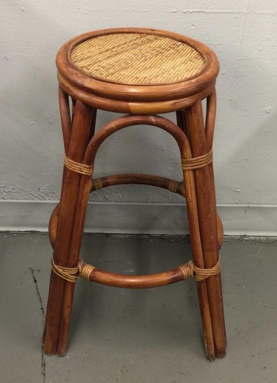 Rattan Bar Stool With Woven Top Gallery One Auctions