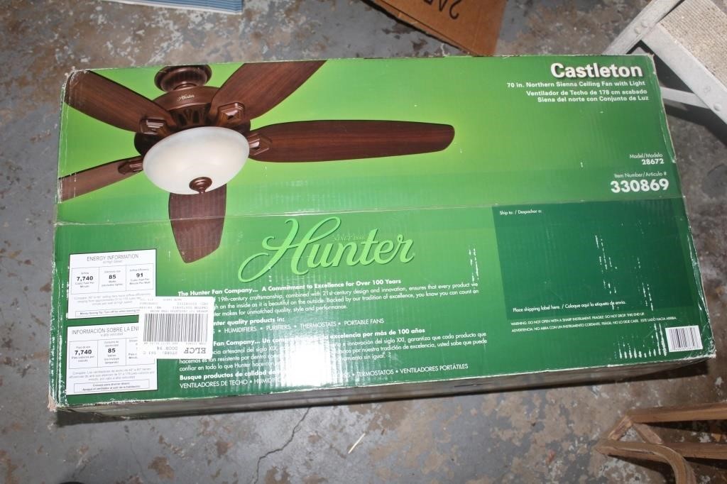 Hunter Ceiling Fan 28672 New In Box Why Not Marketplace