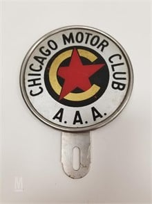 Vintage Chicago Motor Club License Plate Topper Other Items