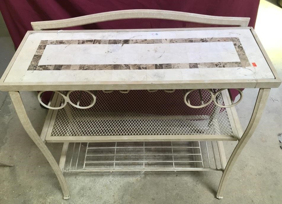 Hampton Bay Metal Framed Tile Top Bar Table Chesapeake Marketplace