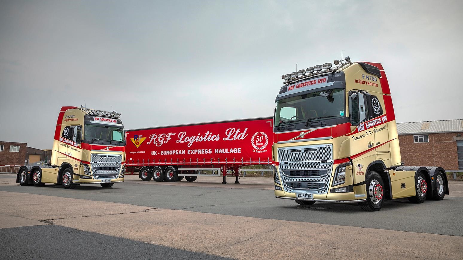 Birmingham-Based RGF Logistics Limited Adds Two Volvo FH16-750 Trucks To Celebrate 50th Anniversary