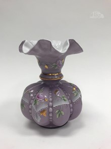 2002 Fenton Charleton Collection Purple Glass Vase Other Items For