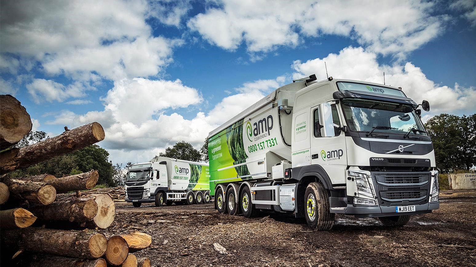 London-Based AMP Clean Energy Adds Two New Volvo FM Rigid Trucks For Wood Pellet Deliveries