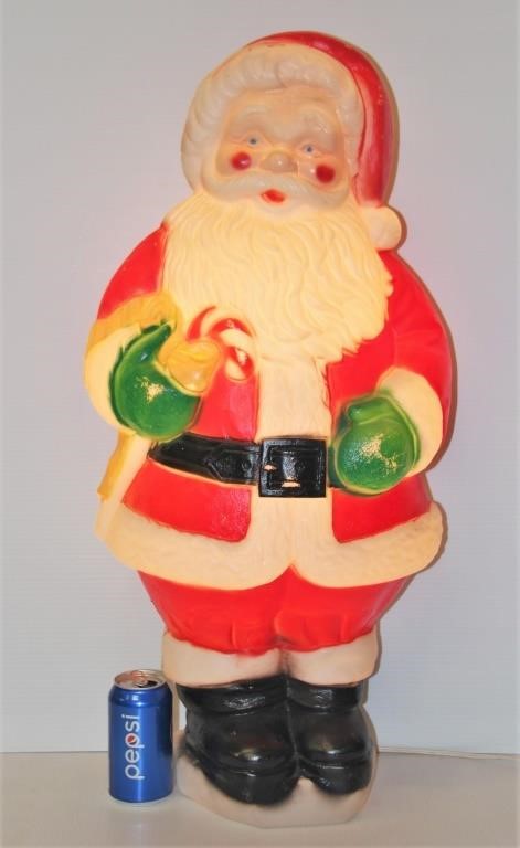 Vintage Santa Lightup Blowmold Works Kitsch Big Al S Auction