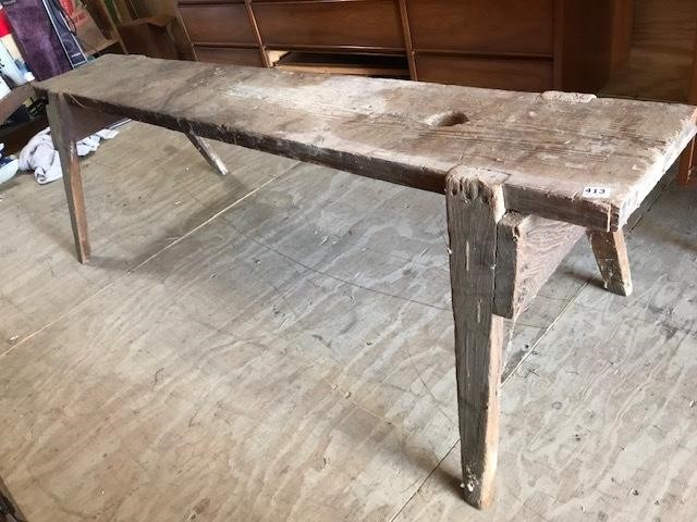 Primitive Wood Bench Obie S Auction House