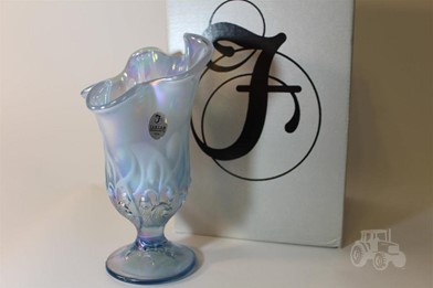 8450 Lr Misty Blue Fenton Glass Vase Other Items For Sale 1