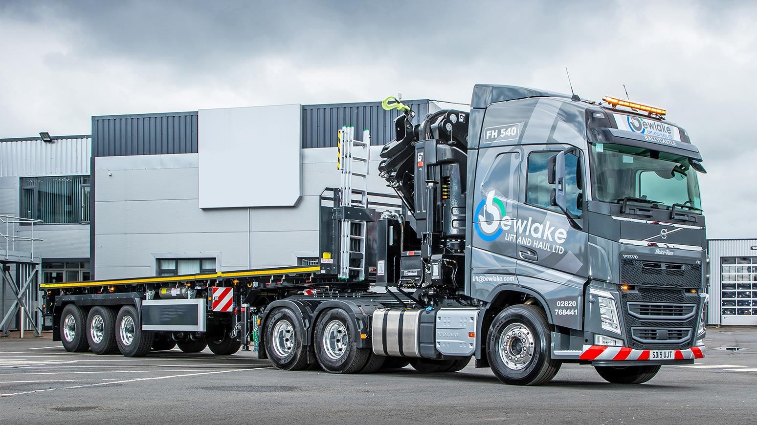 Bewlake Lift & Haul Ltd Starts New Business With Volvo FH Model, Hiab Truck-Mounted Crane & SDC Trailer