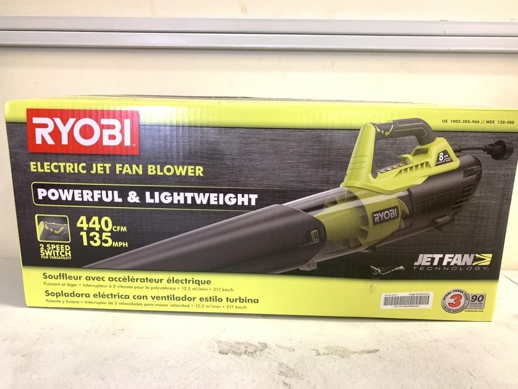 New Sealed Ryobi Electric Jet Fan Blower Bluegrass Bids New Sealed Ryobi Electric Jet Fan Blower Bluegrass Bids