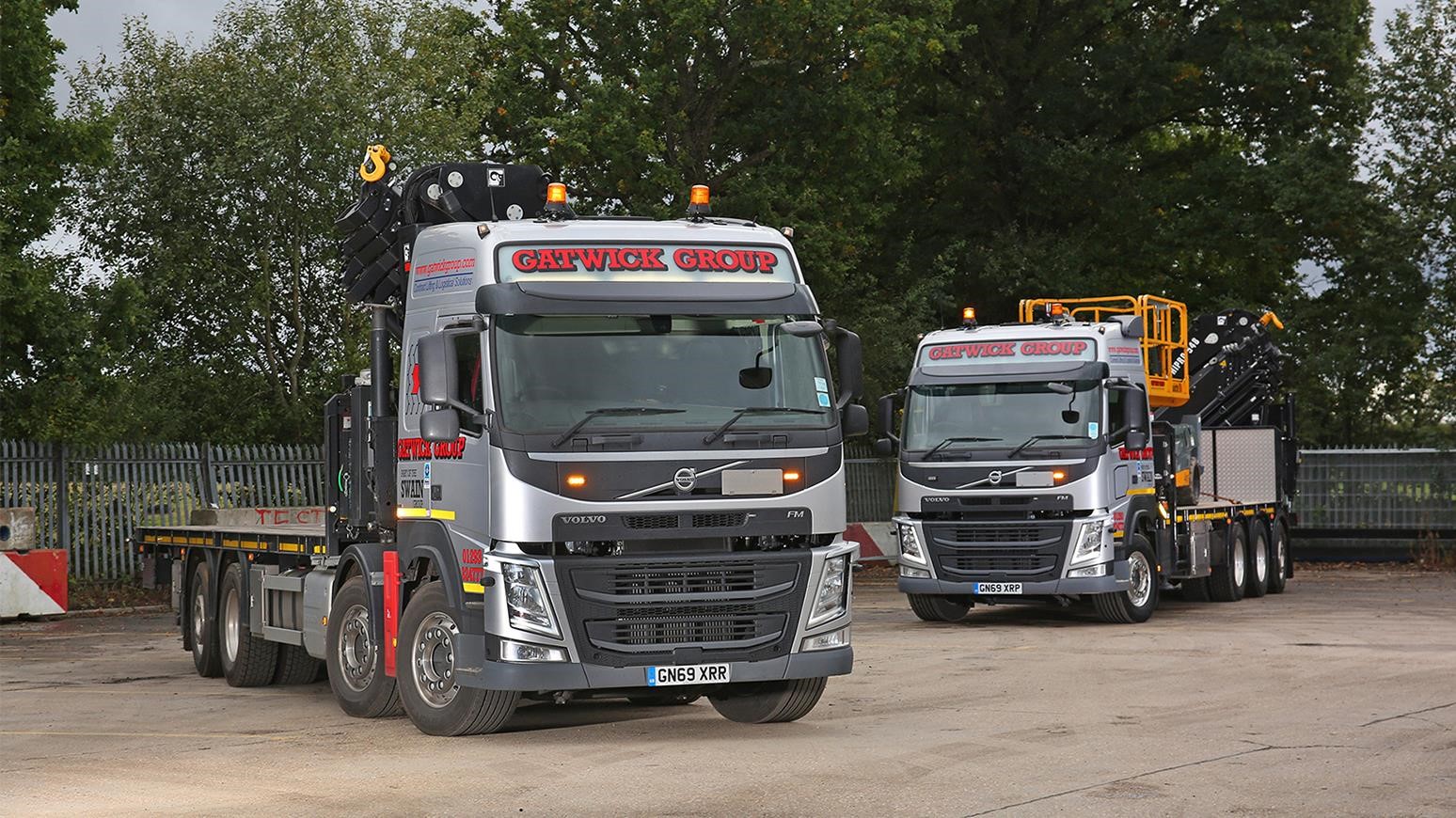 South London-Based Gatwick Group Adds Two New Volvo FM Trucks With Webb Bodywork & Hiab Mounted Cranes