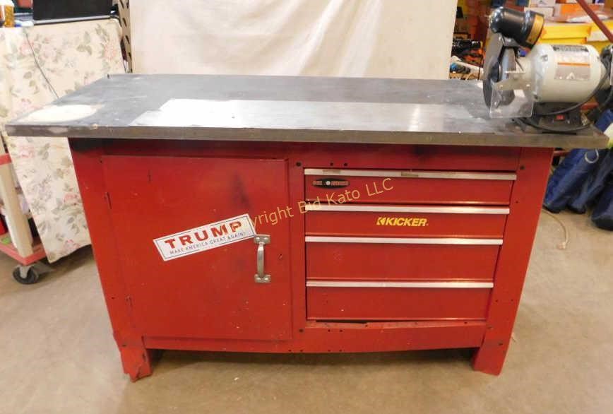 Metal Workbench W 6in Preformax Bench Grinder Bid Kato