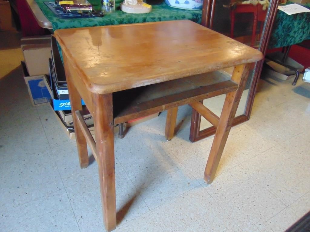 Vintage Childs Wooden School Desk Callie Baber Auction Co