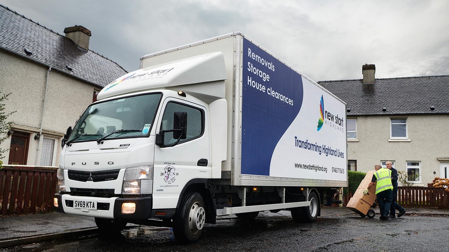 Scottish Charity New Start Highland Relies On Mitsubishi FUSO Canters For Furniture Deliveries & More