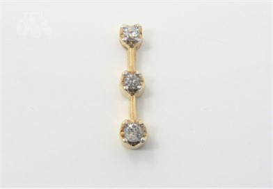 10k Yellow Gold Diamond Journey Pendant Other Items For Sale 1