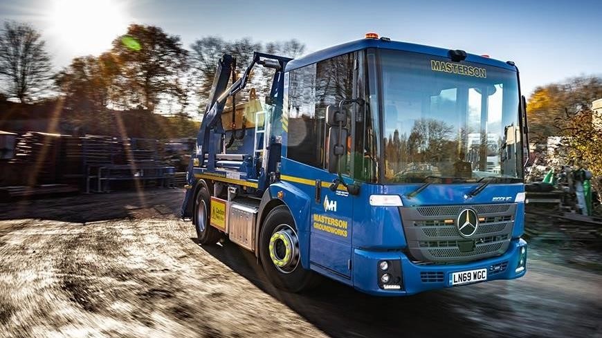 Buckinghamshire-Based Firm Purchases First Skip Loader, Mercedes-Benz Econic 1830L With Hyva Equipment