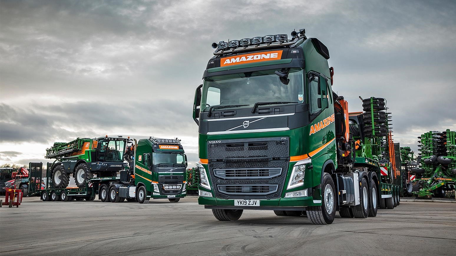 South Yorkshire-Based Amazone Ltd Orders Two Volvo FH Tractor Units, Both Outfitted With PM Cranes