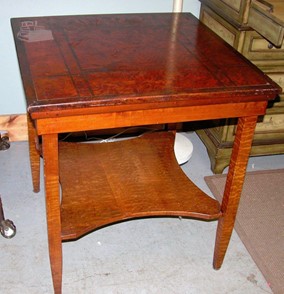Antique Maple Parlor Table 28 Tall 26 5 Square Other Items For