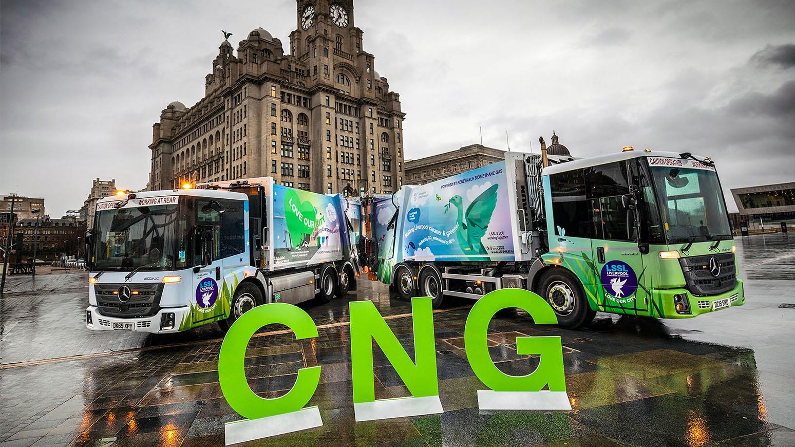 Liverpool Establishes Fleet Of 20 CNG-Powered Mercedes-Benz Econic NGT 2630 L Refuse Trucks To Reduce Emissions & Cut Fuel Costs