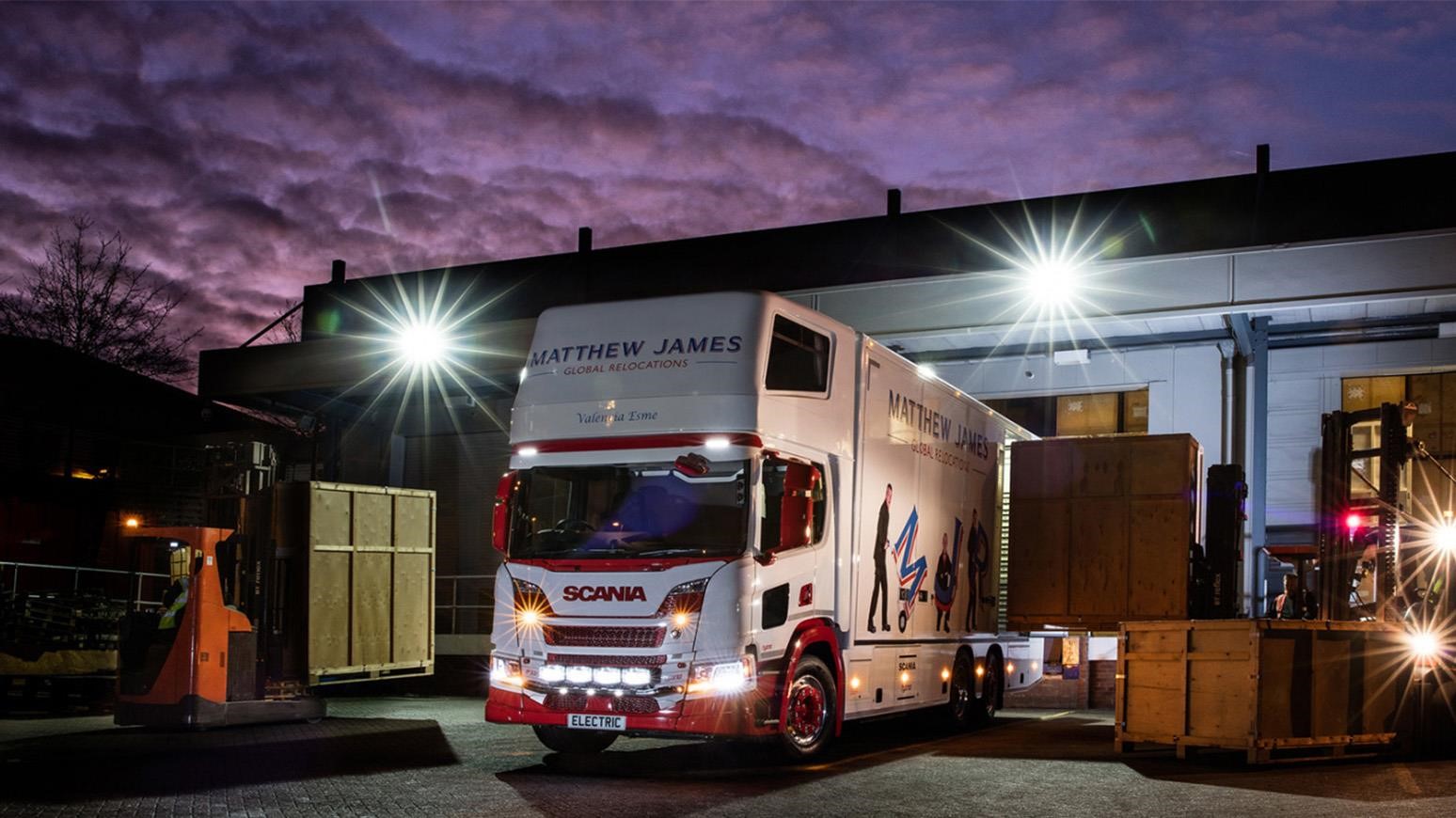 Kent-Based Matthew James Global Relocations Purchases UK’s First Hybrid Scania Removal Truck