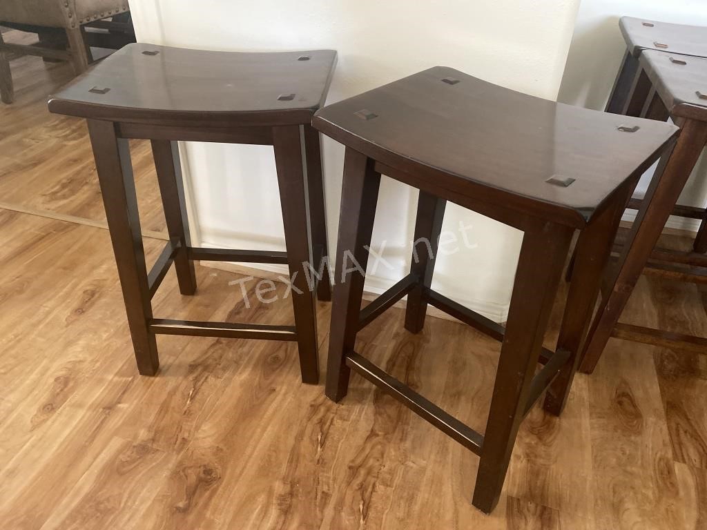 2 pier 1 wood bar stools  texmax auctions llc