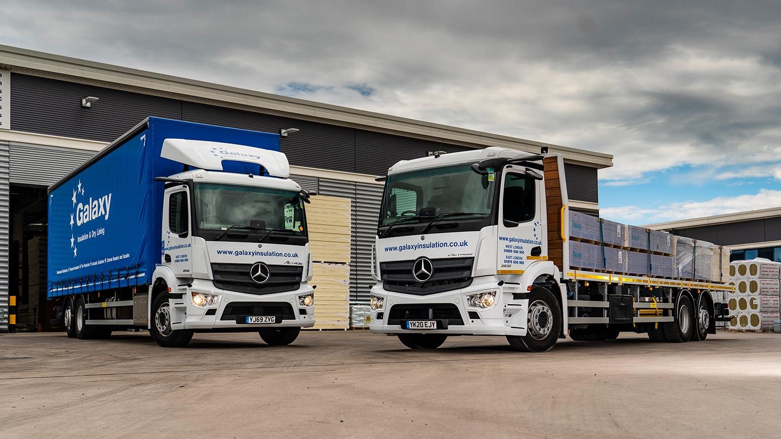 Mercedes-Benz Actros Provides 4-Star Visibility For Galaxy Insultation & Dry Lining
