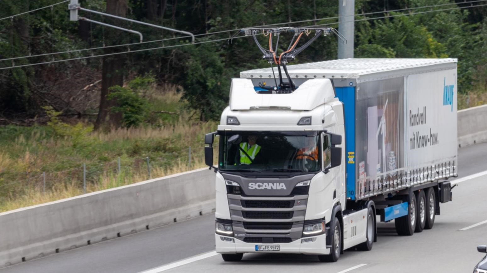 German Electrified Road Pilot Project Utilising Five Scania R 450 Hybrid Trucks