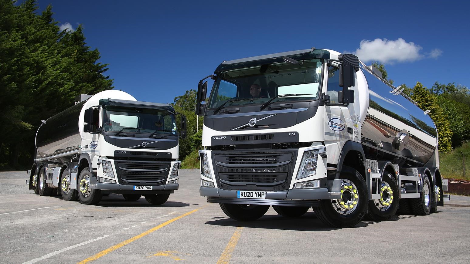 Wiltshire-Based Wincanton Group Leases Two Volvo FM 8x2 Tanker Trucks For Milk Collection In South Wales