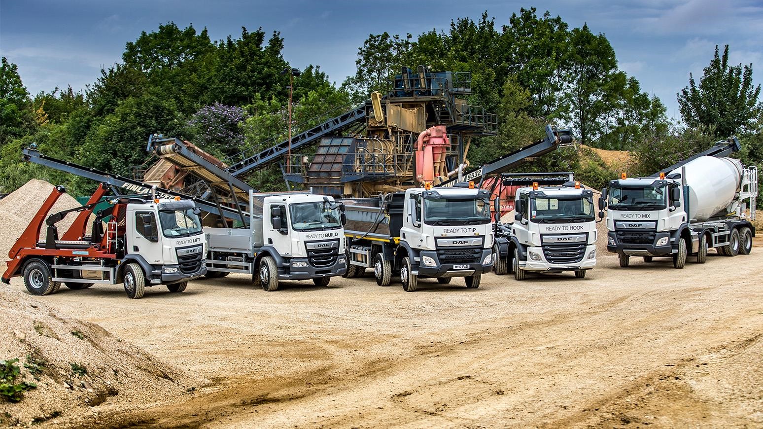 DAF Trucks To Highlight Ready-To-Go CF & LF Hook Loaders, Tippers, Mixers & More At The Commercial Motor Show