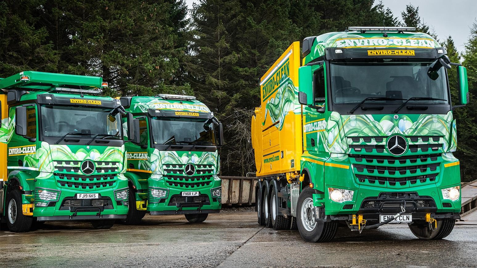 Glasgow-Based Waste Management & Cleaning Specialist Acquires New Mercedes-Benz Arocs 3258 Sewer-Cleaning Truck