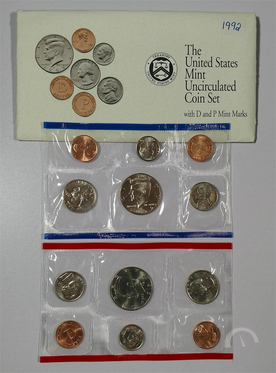 Choice Brilliant Uncirculated In Custom Oak Frame 1974-5 Coin Year Set 