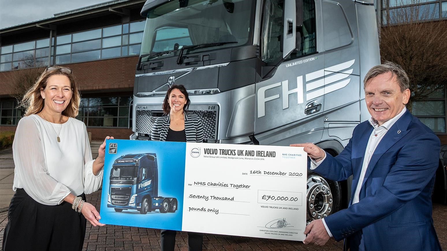 Volvo Trucks Donates £70,000 From FH Unlimited Sales To NHS Charities Together