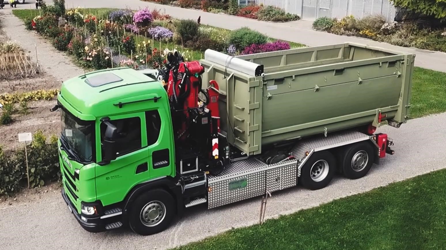 Zürich Office Of Parks & Open Spaces Uses Green Waste To Fuel Scania G 410 Biogas Truck