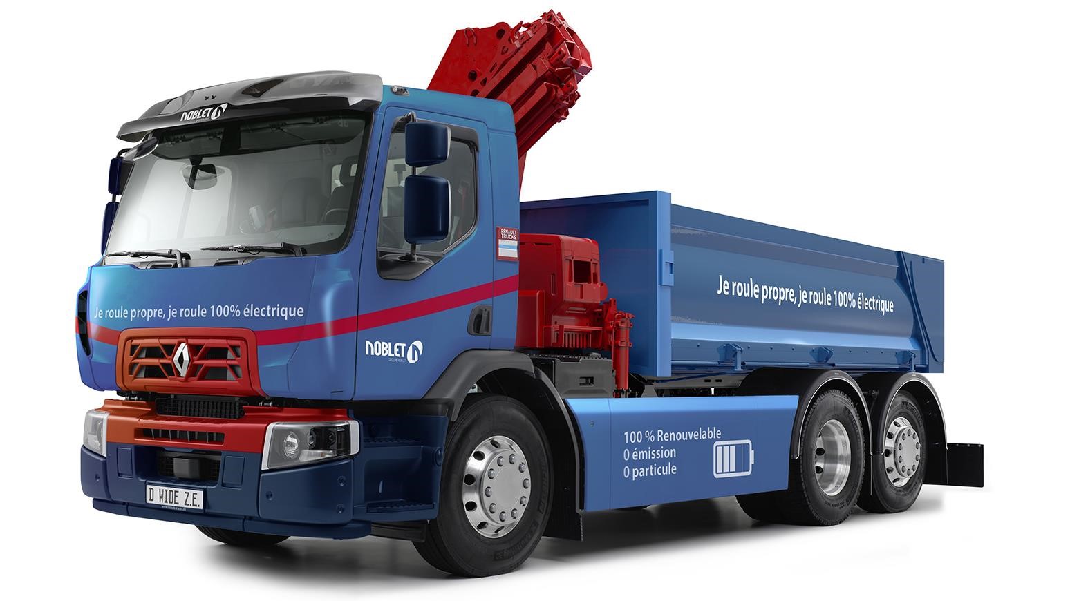 French Plant Hire Specialist Adds Renault’s First Electric Construction Vehicle, A D Wide Z.E. Crane & Tipper Truck