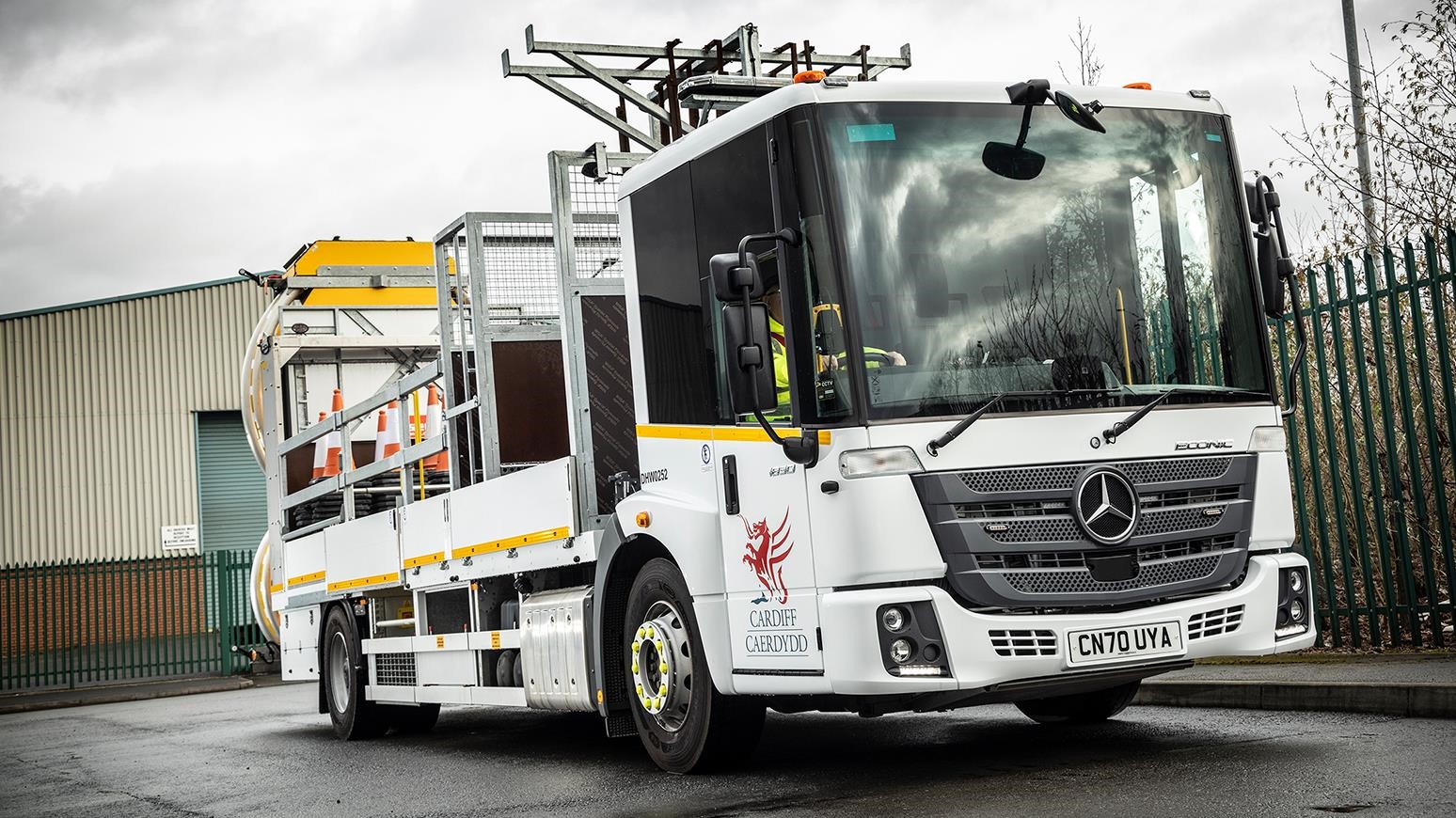 Cardiff Council Adds Two New Mercedes-Benz Econic Traffic Management Trucks With Traffix Scorpion Attenuators & More