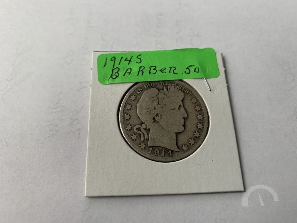 1914S Barber Half Dollar Half Dollars U.S. Coins Auction Results 