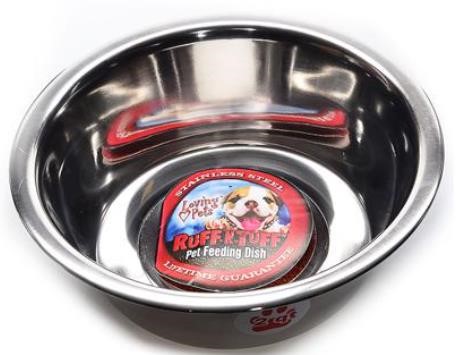 RUFF-N-TUFF STAINLESS STEEL PET DISH 1QT New Other for sale