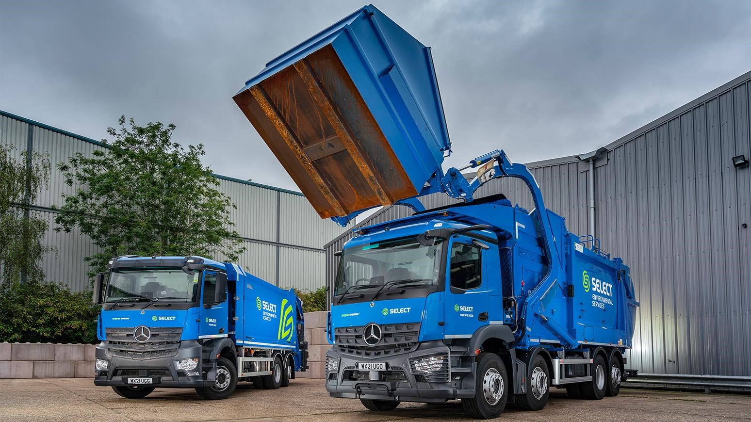 Waste Management Specialist Receives Two High-Spec Mercedes-Benz Trucks