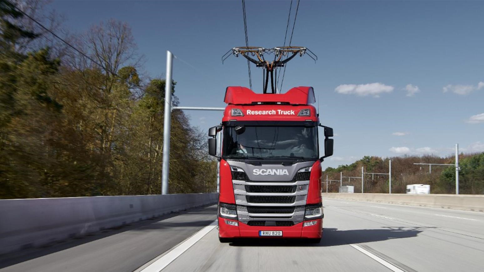 Scania Partnering To Test Feasibility Of Long-Haul Electrified Trucks Powered By Overhead Wires