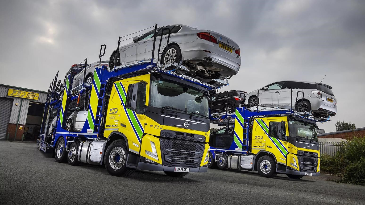 J&P Vehicle Deliveries Collect First New Model Volvo FM Car Transporters In UK