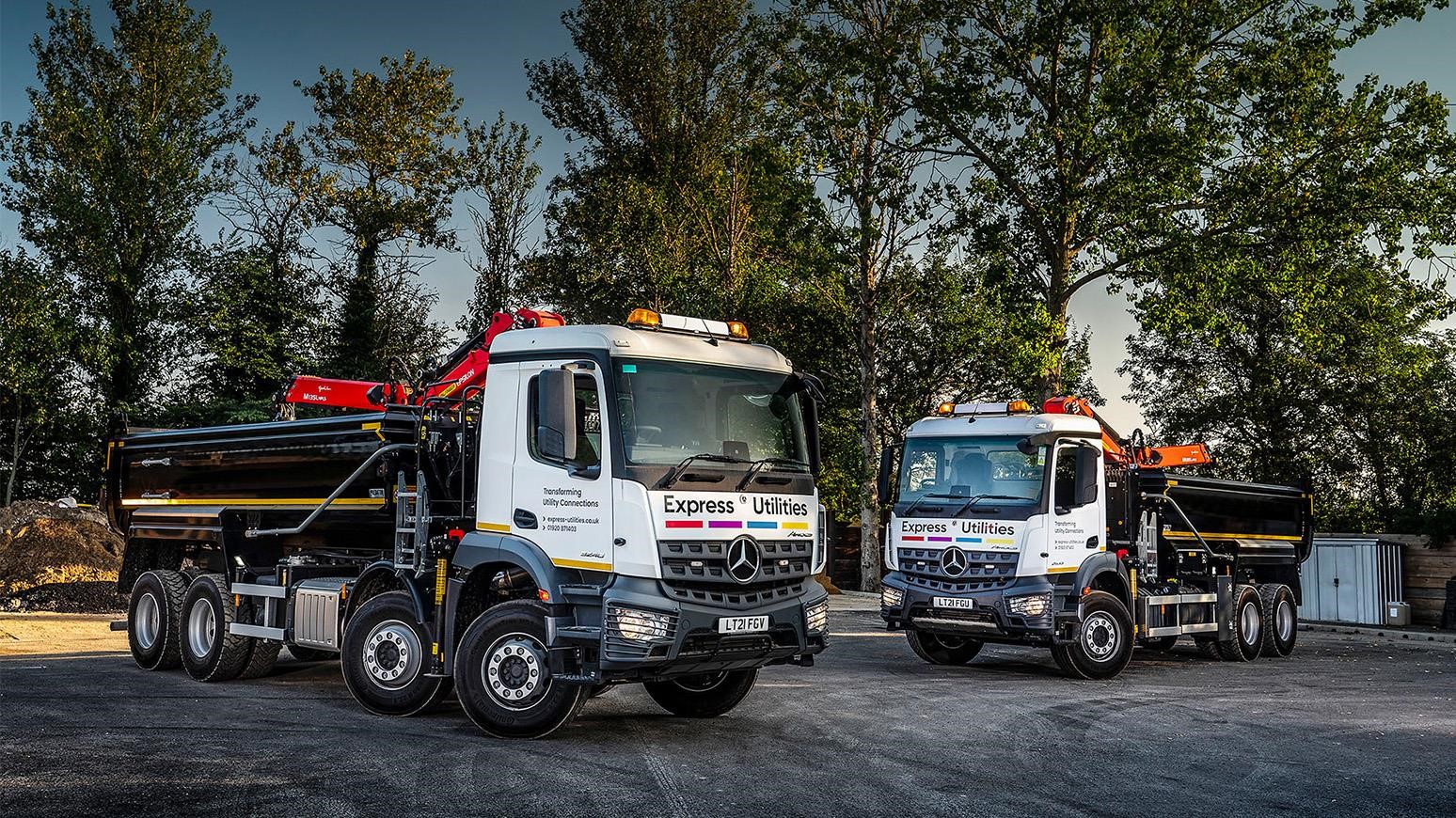 Express Utilities Chooses Mercedes-Benz Arocs Rigid Grab Loaders For Multi-Utility Connections