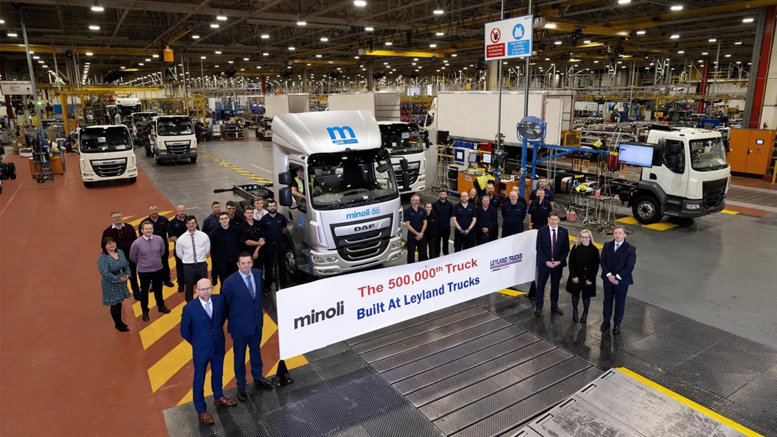 DAF Manufacturer Leyland Trucks Produces 500,000th Vehicle, A 16-Tonne LF 210