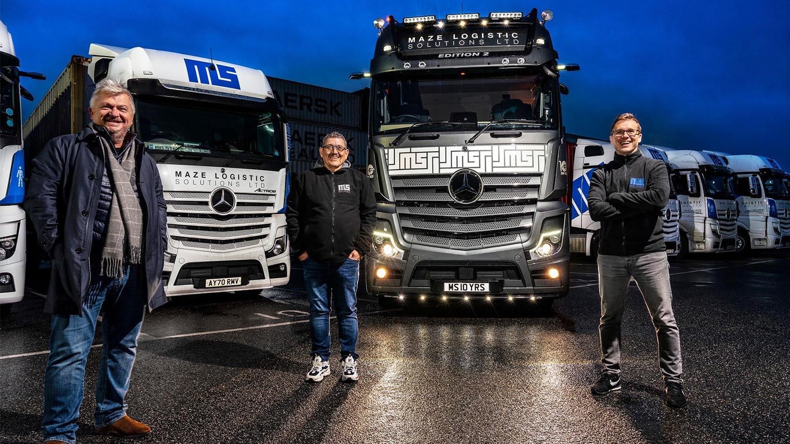 Ipswich-Based Maze Logistic Solutions Rings In 10th Anniversary With New Mercedes-Benz Actros Edition 2