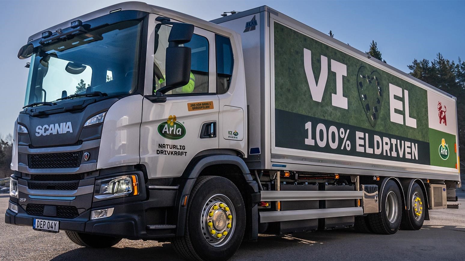 Arla Chooses Scania Electric Truck For Zero-Emission Dairy Deliveries In Stockholm