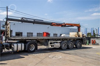 2013 SYSTEM TRAILERS CRANE/KRAN/GRUE-PALFINGER 24T/M+3EXT Used Standard Flatbed Trailers for sale