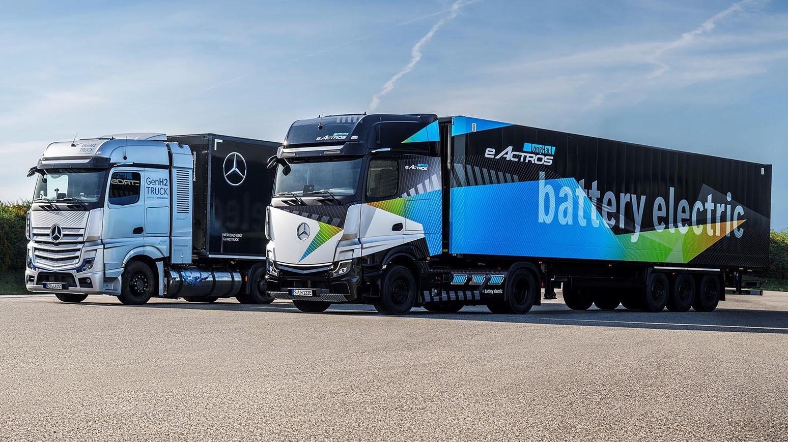 Mercedes-Benz Shows New Electric eActros LongHaul & 300 Trucks, Announces Medium-Duty eAtego & Hydrogen Fuel Cell GenH2 At IAA