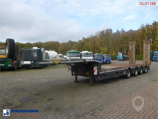 2015 BROSHUIS 4-AXLE SEMI-LOWBED TRAILER 71T + RAMPS + EXTENDABL Used Low Loader Trailers for sale