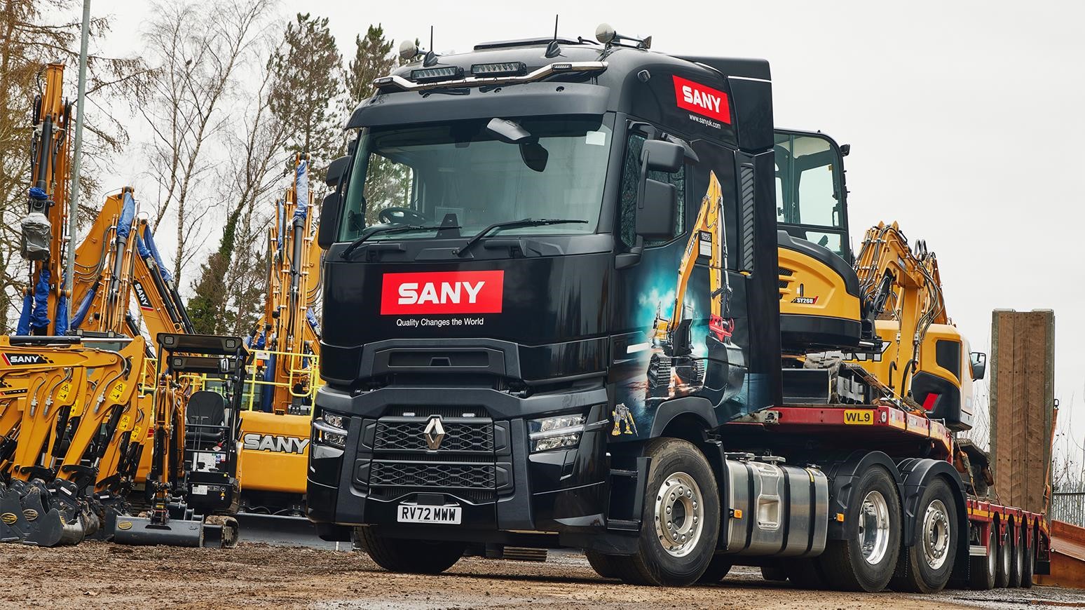 Westbrook Commercials Opts For 65-Tonne Renault T520 High To Haul Sany Excavators Across UK