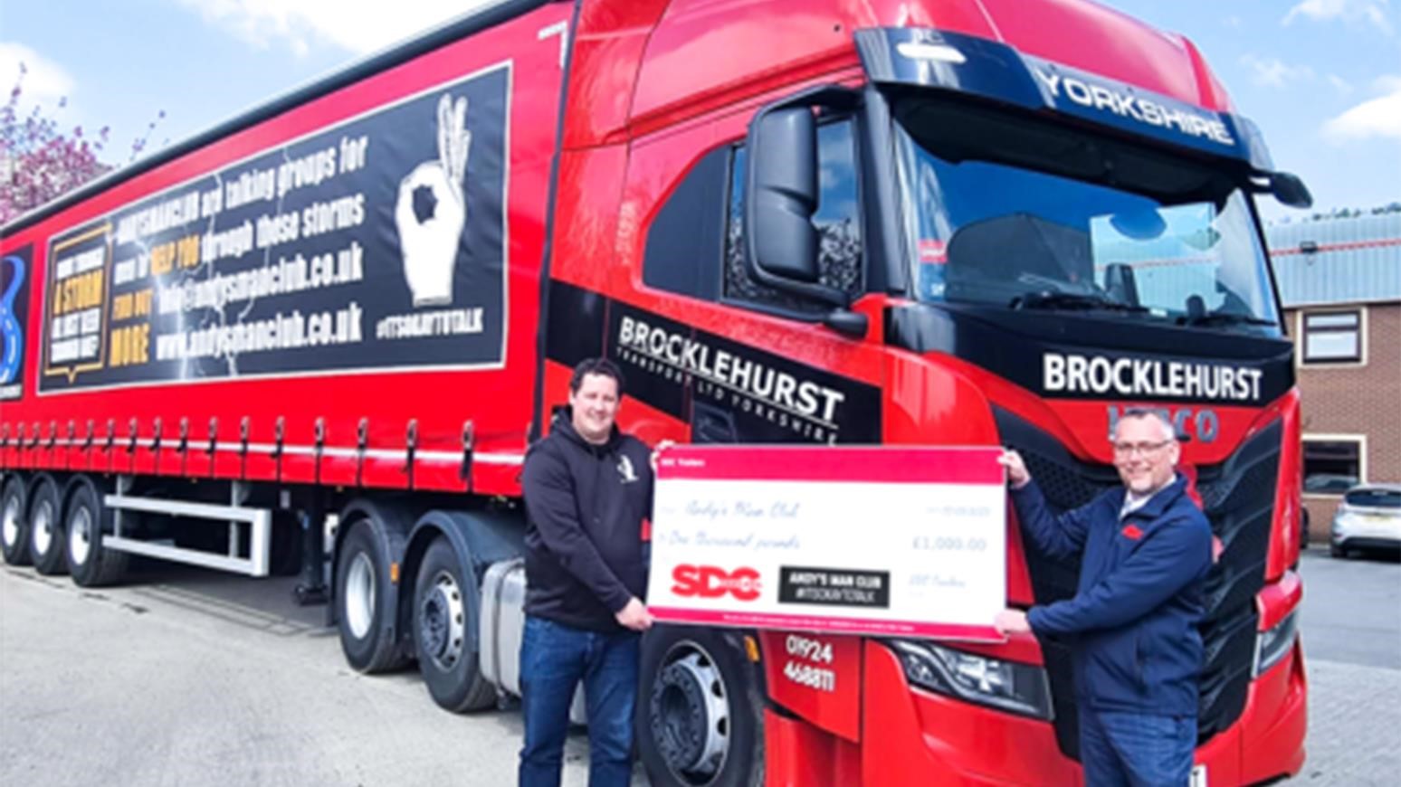 Brocklehurst Transport & SDC Trailers Support Andy’s Man Club Charity